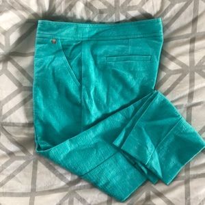 Teal Trina Turk ankle pant. Size 4.